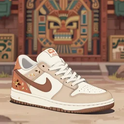 fantasy anime jrpg sneaker design designed by studio ghibli, aztec mayan street fashion native punk sneaker design, hip hop sneaker design with subtle mayan patterns, gapmoe yandere grimdark, trending on pixiv fanbox, painted by greg rutkowski makoto shinkai takashi takeuchi studio ghibli, akihiko yoshida
