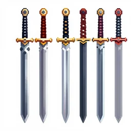 variety of swords, pixel art spritesheet game asset vector art, smooth style beeple, by thomas kinkade hearstone league of legends dofus overwatch, by maplestory