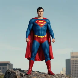 the rock in a Superman costume