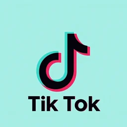 new tik tok logo, logo design, color theory, graphic, vector, hyperrealistic,