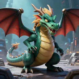 wise dragon character portrait, by don bluth, sci - fi environment, highly detailed, dynamic shadows, 4 k, wallpaper - 1 0 2 4
