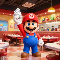 a Mario Bros restaurant, 8k photography, high definition, trending on artstation, HDR, Instagram photo, professional lighting