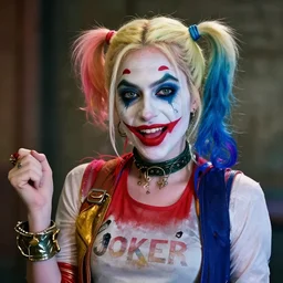 film still of Lady Gaga as Harley Quinn in the new Joker movie, 4k
