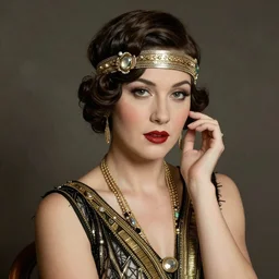 1 9 2 0 s beautiful woman in a flapper photo portrait, atmospheric lighting, painted, intricate, ultra detailed, well composed, best on artstation, cgsociety, epic, stunning, gorgeous, intricate detail, wow, masterpiece