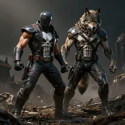 mutant wolf vs the punisher in mortal kombat