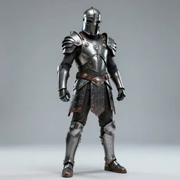 full body portrait of a cyberpunk roman gladiator in combat armor, lens focused on face, clear image, studio lighting
