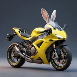 🐇🏍, octane render, unreal engine 5, digital art, cinema 4 d cinematica.