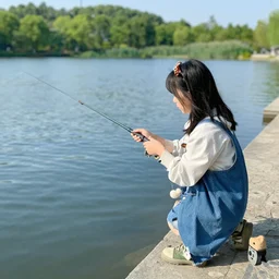 girl fishin