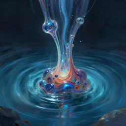 ferrofluid, water. fantasy, digital painting, hd, detailed.