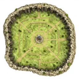 top down dungeons and dragons map of a cave