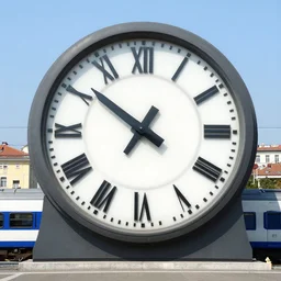 gigant clock. train. train. train. trenitalia. genova. time.