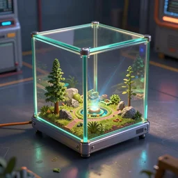 hyperrealistic retro encabulator laser minter glass mirror box in secure facility, by pixar rendered in vray cgsociety