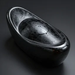 glossy dark black ingot with scratches and imperfections, fantasy art, computer art, insane detailed, ray tracing, 4 k, no noise