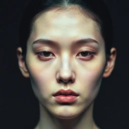 portrait of human face inside out of the skin, art nouveau, cyberpunk, grainy image