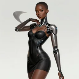 portrait of an absurdly beautiful, graceful, sophisticated, fashionable black cyberpunk mechanoid gravure idol, ultrafine hyperdetailed illustration by irakli nadar, alek wek, matt wisniewski style, intricate linework, ebony skin, neon jellyfish headdress, ivory carved ruff, unreal engine 5 highly rendered, global illumination, radiant light, detailed and intricate environment