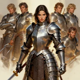 beautiful female warrior in plate armour, by stanley artgerm lau, wlop, rossdraws, frank frazetta, andrei riabovitchev, marc simonetti, tranding on artstation