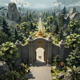 eyelevel view of an [ entrance to gloom ]! surrounded by [ freedom ]! trending on artstation 4 k 8 k quality concept art digital art cgsociety contest winner artstation concept artstation hd artstation digital cgsociety concept polycount digital award winning intricate detailed wide - angle golden ratio!! centered!!