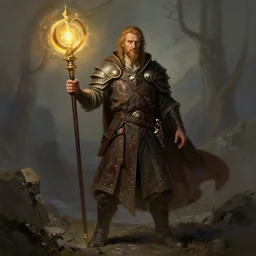 Dungeons and Dragons character, monet, rembrandt, matte painting