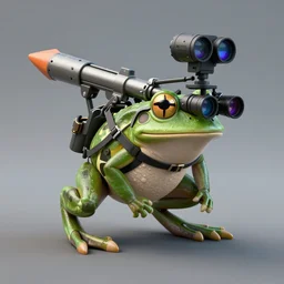 weaponized frog equipped with rocket launcher and night vision target acquisition system, photo from janes weekly