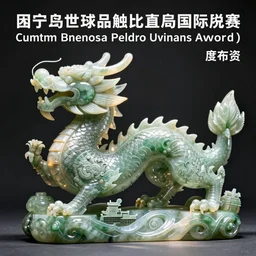 A dragon statue made of jade