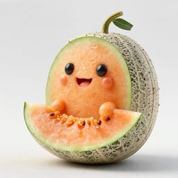 An atronach made of melons, digital art, high quality, 8k