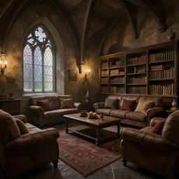 relaxing common room in hogwarts, unreal engine