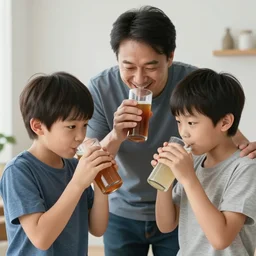 nelk boys chugging a happy dad in real life, 8 k, 4 k uhd, realistic, hyper realistic, super detailed, very detailed, detailed
