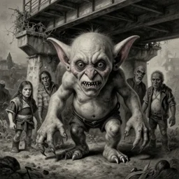 troll under a bridge | | terrifying, realistic shaded, fine details, realistic shaded lighting poster by greg rutkowski, diego gisbert llorens, magali villeneuve, artgerm, jeremy lipkin and rob rey