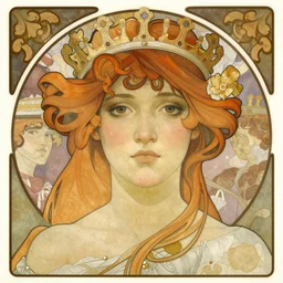 realistic detailed face portrait of the Queen of Hearts by Alphonse Mucha, Ayami Kojima, Amano, Charlie Bowater, Karol Bak, Greg Hildebrandt, Jean Delville, and Mark Brooks, Art Nouveau, Neo-Gothic, gothic, portrait of Mia Farrow, playing card suit hearts, playing cards, rich deep moody colors