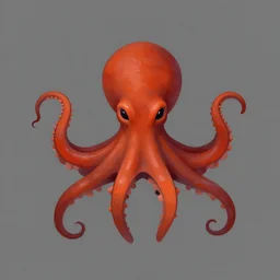 octopus symmetric logo painting by tim biskup, matte background, digital painting, minimal, trending on artstation