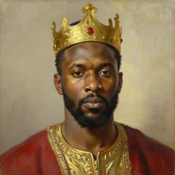 facial portrait of mark wahlberg as king of nigeria, oil on canvas by william sydney mount, 1 8 9 9