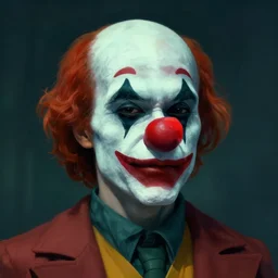 portrait of a pale clown with a red grenade for it's nose, cyberpunk, matte painting, trending on artstation, by greg rutkowski, by greg manchess, by eytan zana