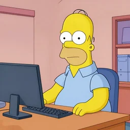 homer simpson, atwork by matt groenig