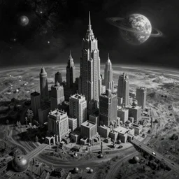 machine city on a distant planet by dariusz zawadzki, detailed, masterpiece, atmospheric