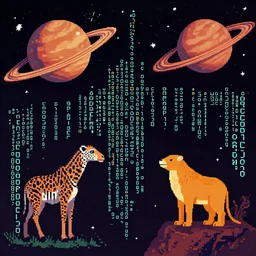 zoo on another planet, amiga graphics, matrix code