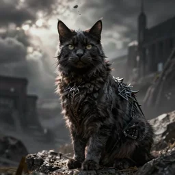 cat inspired by dark souls style