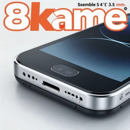 a detailed 8 k photograph of a prototype iphone 1 4 that includes a standard 3. 5 mm headphone jack. magazine cover