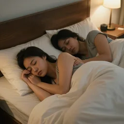 cctv still of a couple sleeping in their bedroom
