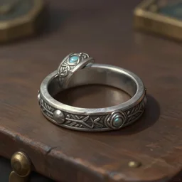 simple ring on table close up, deep focus, intricate, highly detailed, digital painting, artstation, concept art, matte, sharp focus, illustration, hearthstone, art by artgerm and greg rutkowski