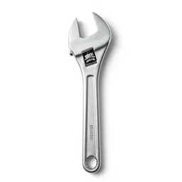 silver pipe wrench, 8k product photo, isolated on a pure white background, centered, entire object in frame, sharp focus, soft studio lighting