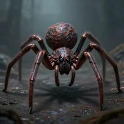 monster - spider with human head, concept art, illustration, cinematic lighting, photorealism, epic, octane renderm, d & d style