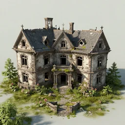 d & d, abandoned mansion, 4 k, highly detailed