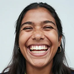 very big smile