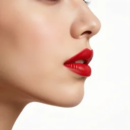a mexican woman's face in profile, red lips, white background, dynamic, ultra detailed, 4 k, illustration, by kehinde wiley, kadir nelson