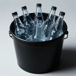 huge black emo bucket for crying many tears at the club