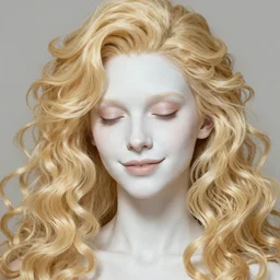 A pregnant blond androgynous prince with closed eyes smiling, very detailed sharp angular pale white masculine face, (12x) extremely pale white skin, hooked nose and square jaw long fluffy curly blond hair, light blond hair, gorgeous, beautiful, intricate, highly detailed, digital painting, artstation, concept art, sharp focus, illustration, art by greg rutkowski and alphonse mucha