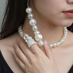 girl made from mother of pearl 4 k close up