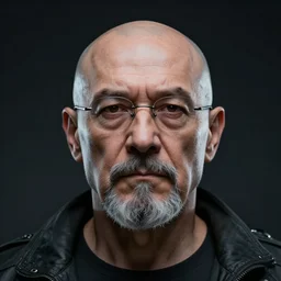 centered long shot portrait of an old man with no glasses with a round face, a salt and pepper goatee and a stern look, cyberpunk dark fantasy art, gta 5 cover, official fanart behance hd artstation by jesper ejsing, by rhads, makoto shinkai and lois van baarle, ilya kuvshinov, ossdraws, unreal engine