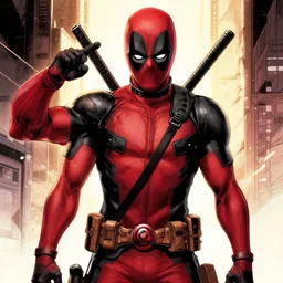 deadpool comic, by shonen jump, comic book art