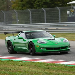 a 1 9 7 6 chevrolet corvette greenwood imsa gt driving on a racetrack